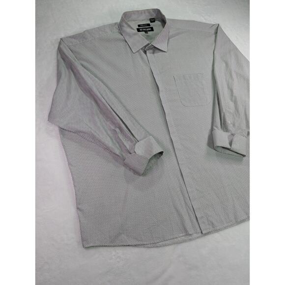 Stacy Adams Size 4XL 20 34/35 Reg Fit Sergio Dots White Dress Shirt - Picture 2 of 13